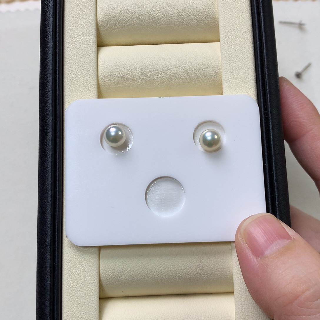 海水珍珠耳饰银S925镶嵌