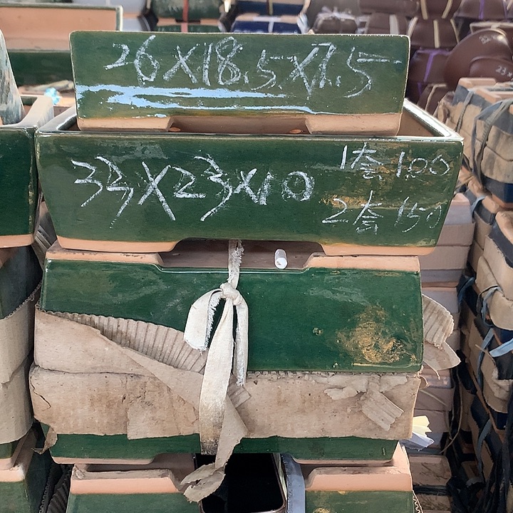 花盆紫砂   紫砂处理长方盆2套