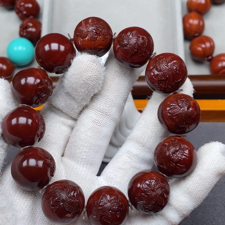 M***手串/手链橄榄核年年有鱼