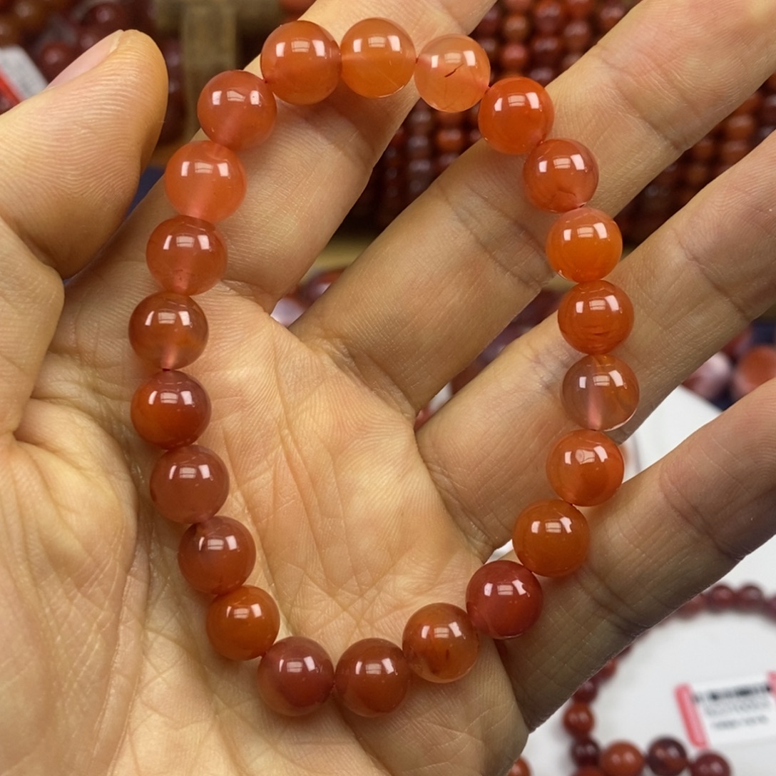 南红玛瑙未镶嵌手链