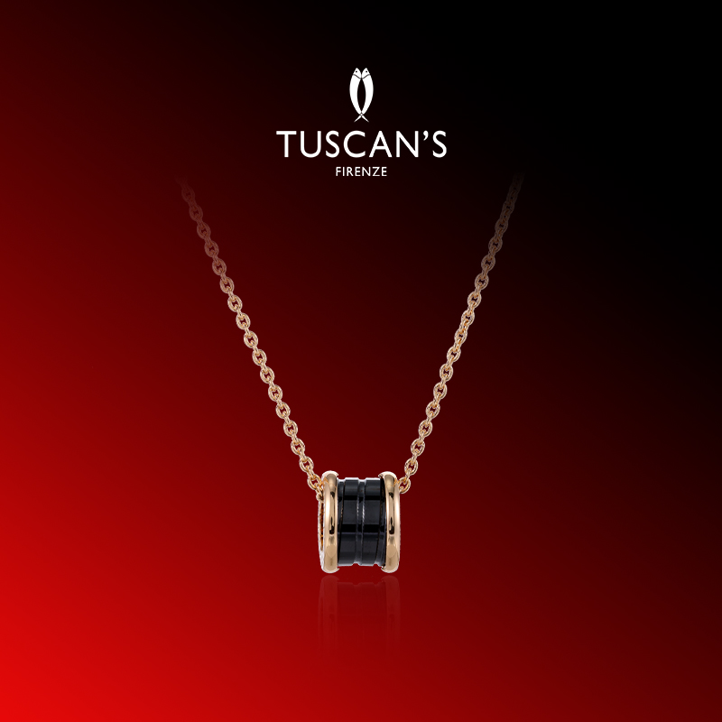 非金属陶瓷项链 TUSCAN'S 铜合金项链镀金女吊坠项链锁骨链