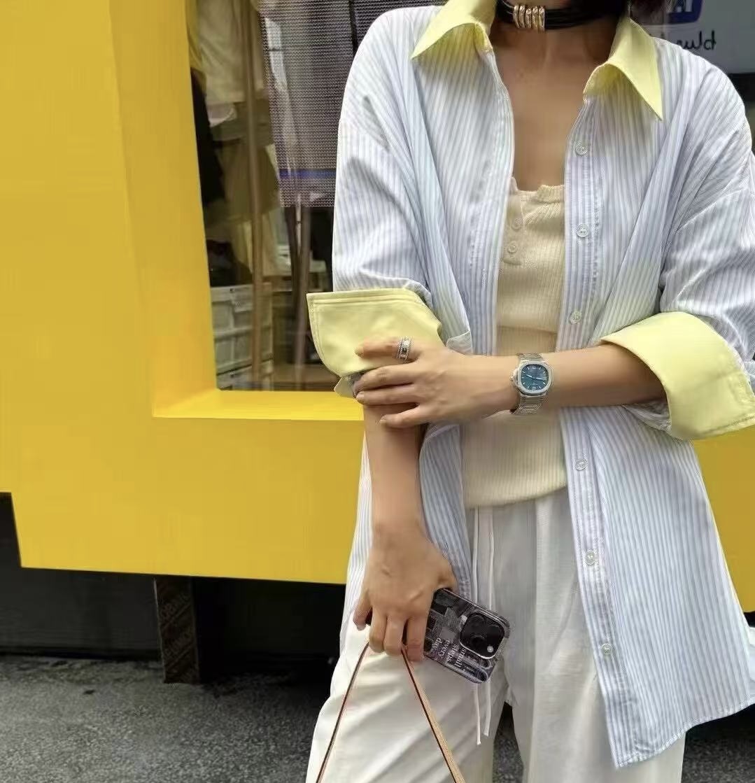 女士潮流格子衬衫
