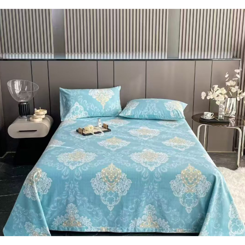 细纹粗布床单凉席--新尚蓝