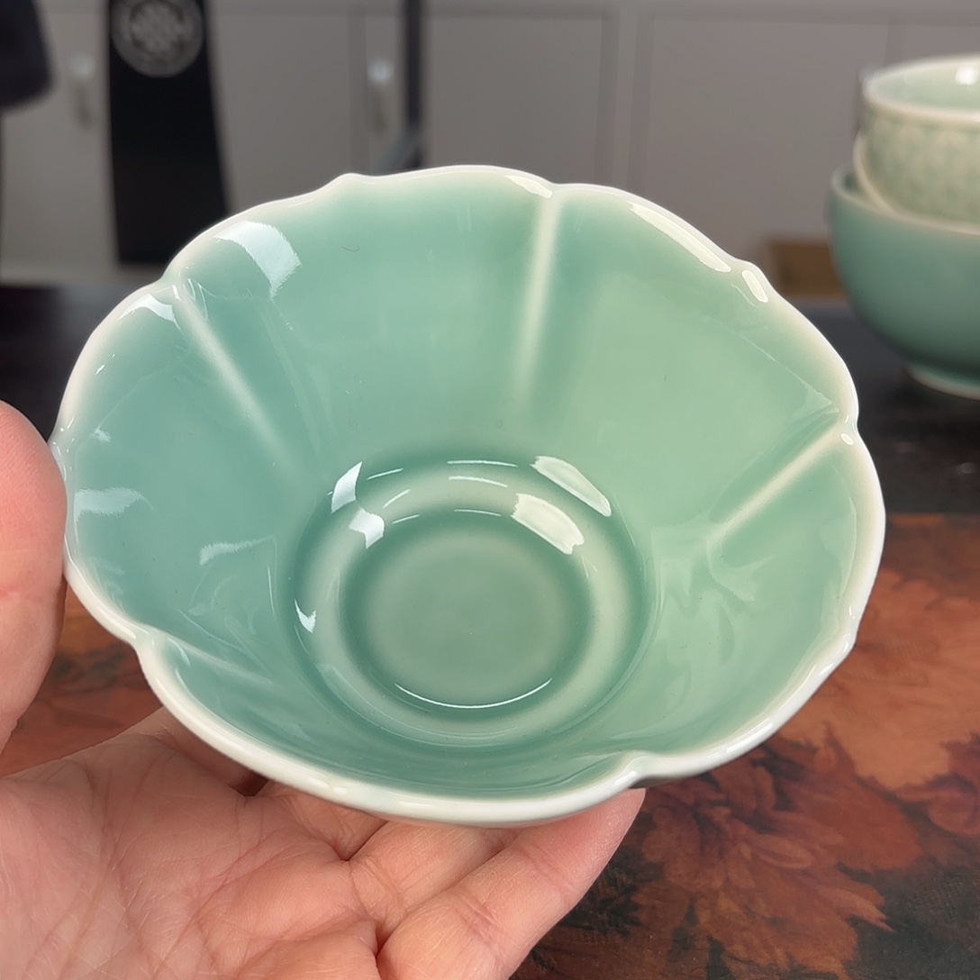 龙泉云间青瓷小米茶器