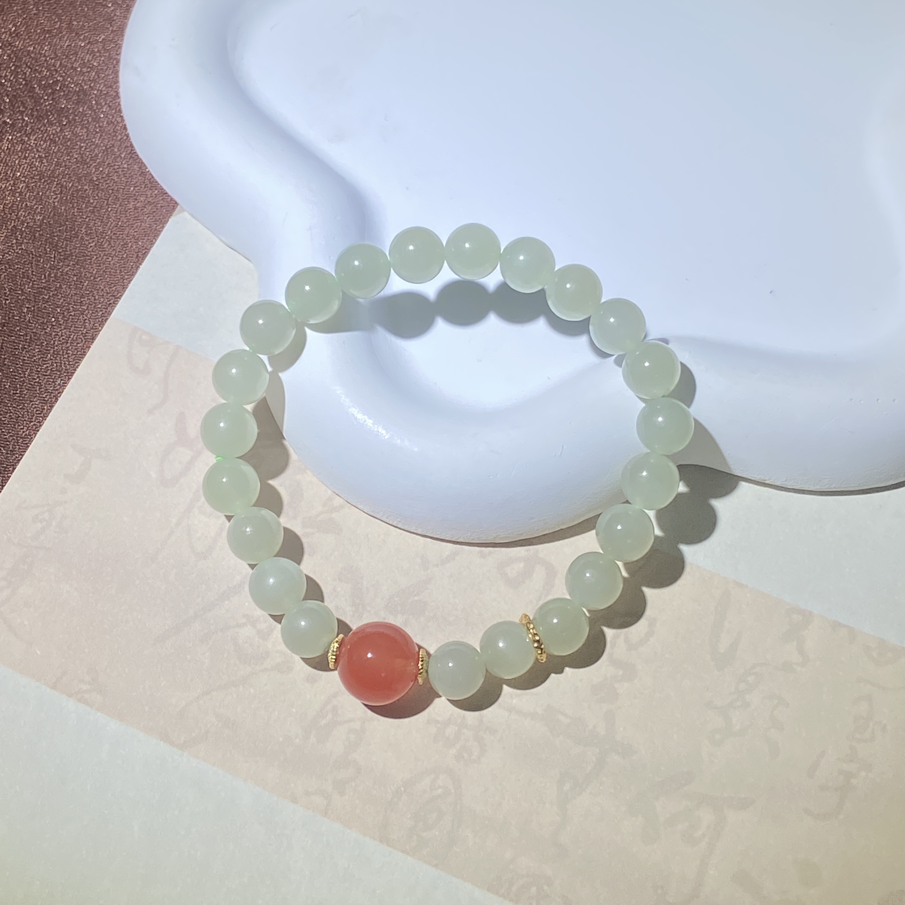 SC6179 和田玉晴水手串约卡8mm+