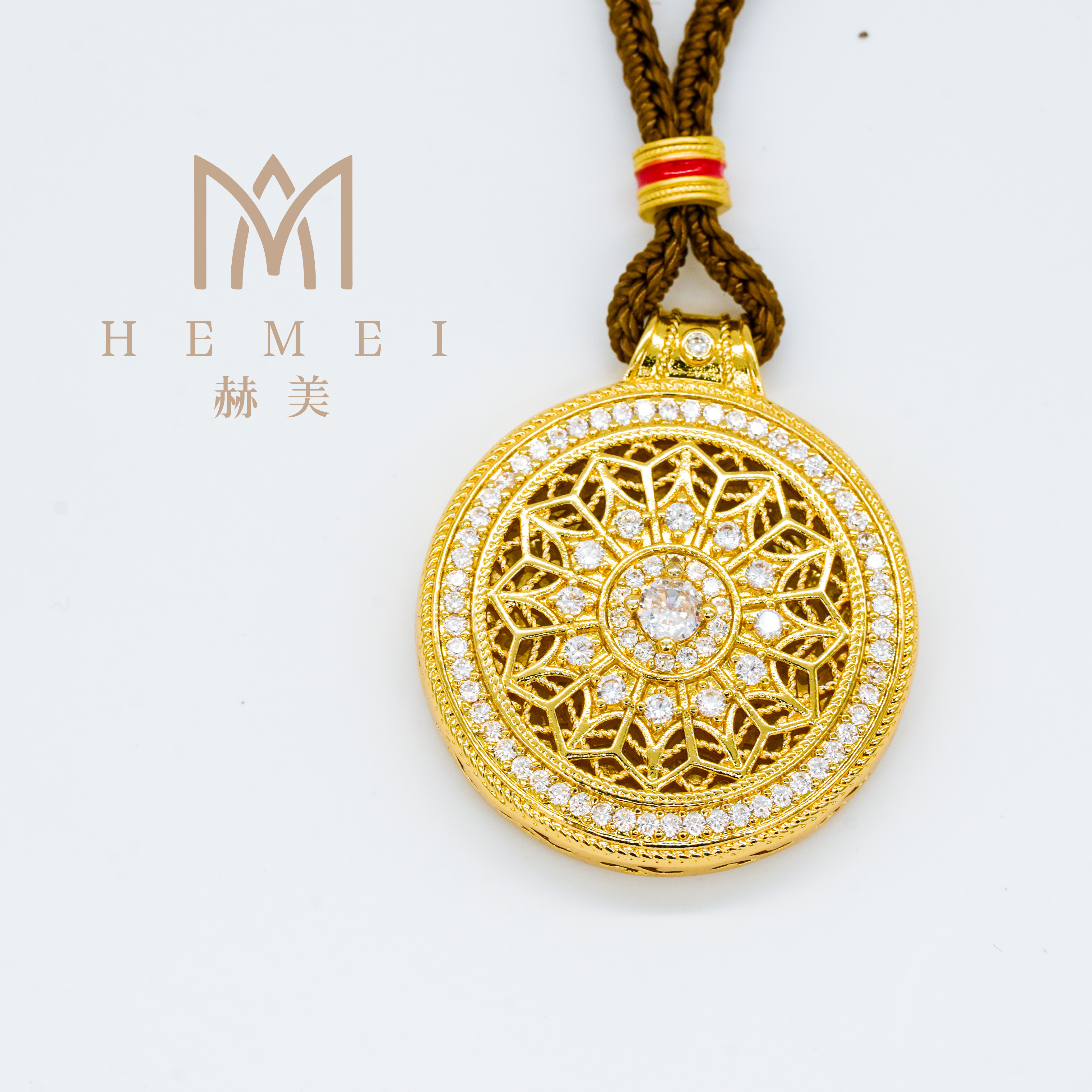 HEMEI/赫美轻奢满天星罗盘项链吊坠