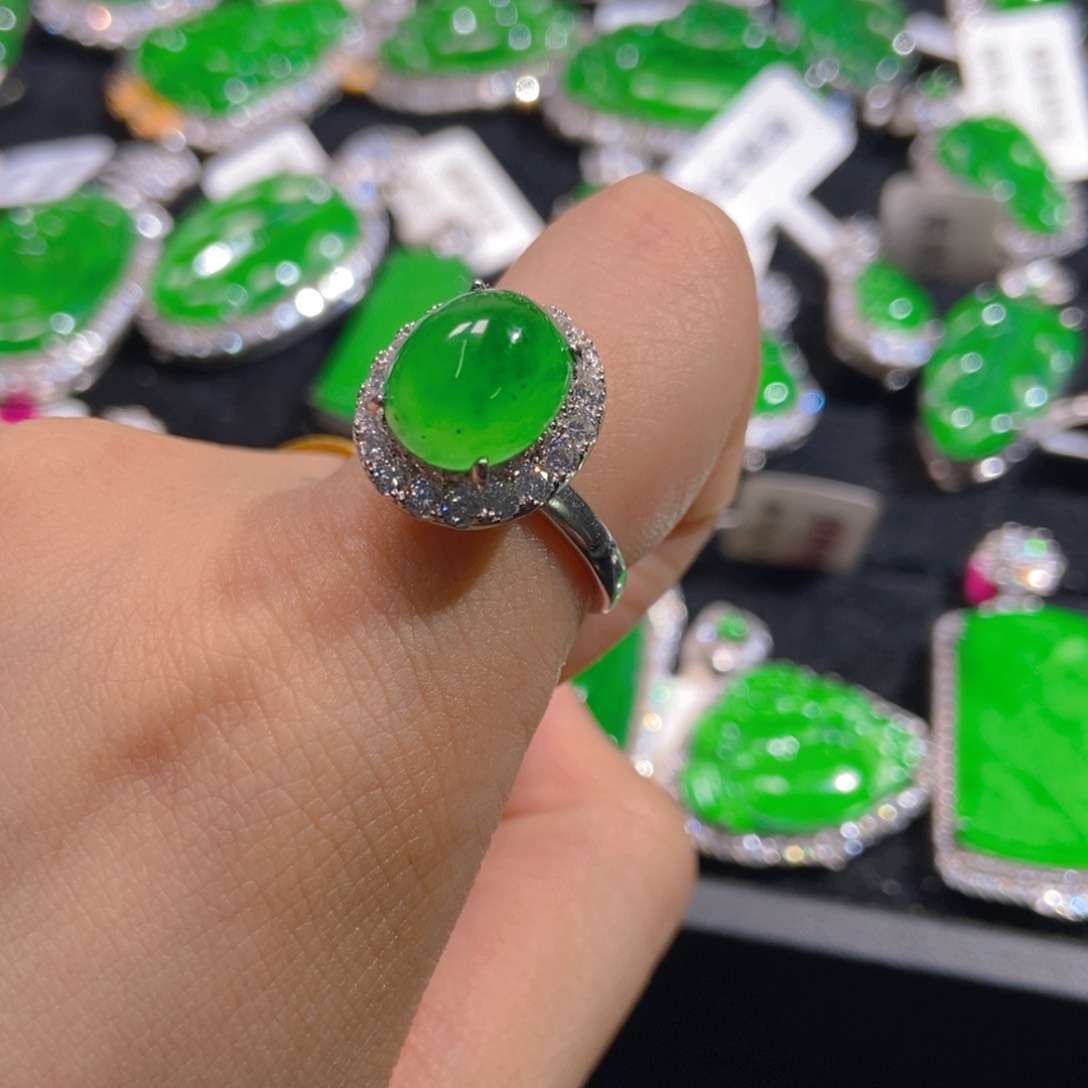 翡翠吊坠(不含链)银S925镶嵌