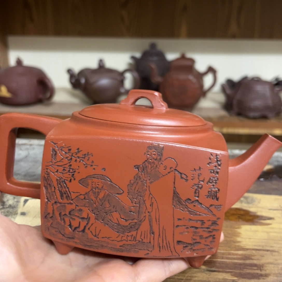 紫砂茶壶紫砂红皮龙