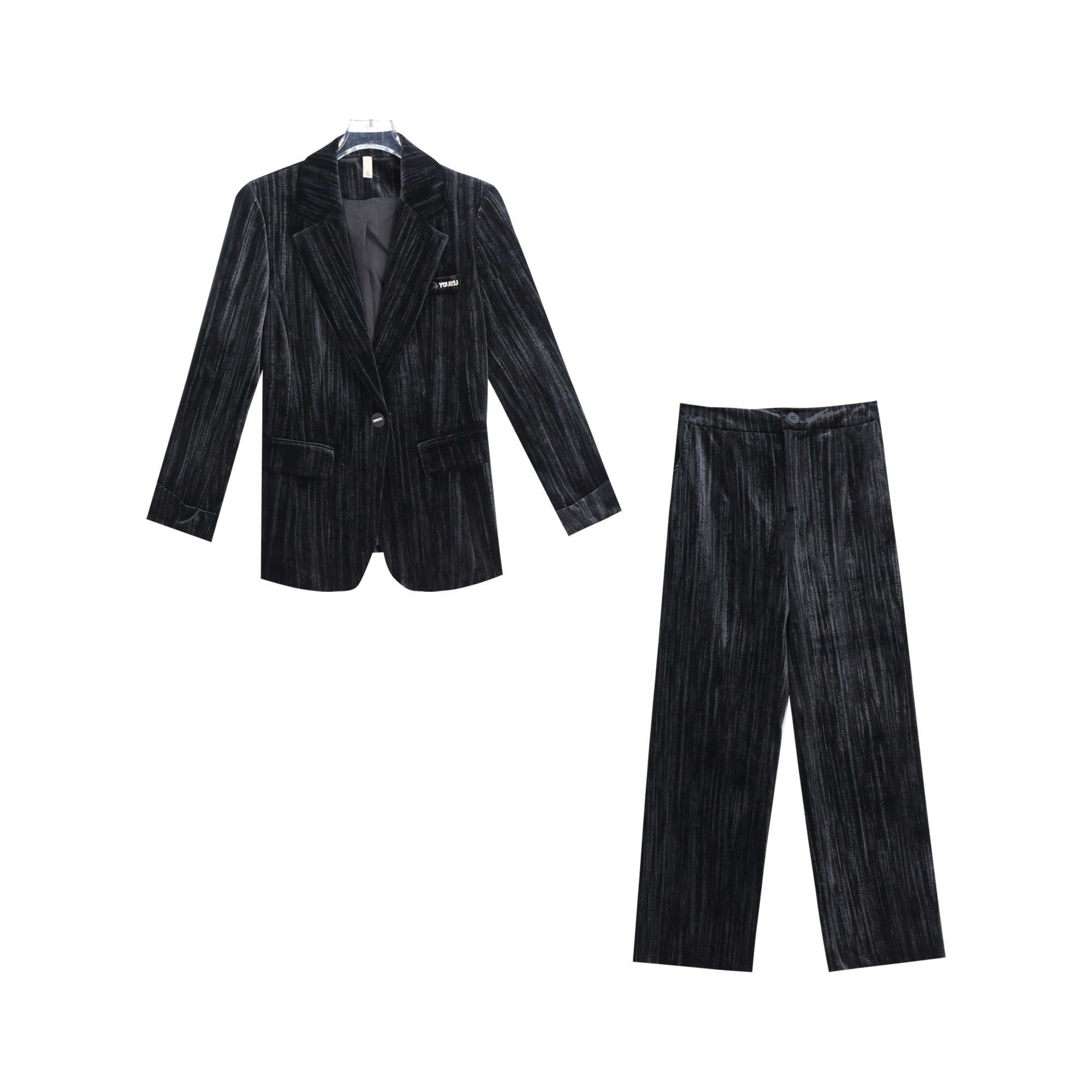 轻奢高级感轻职风上衣百搭显瘦长裤套装S4810