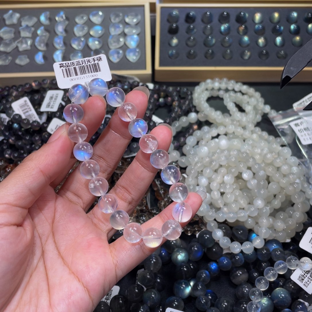 月光石手链未镶嵌米*熙蓝月光手链10m