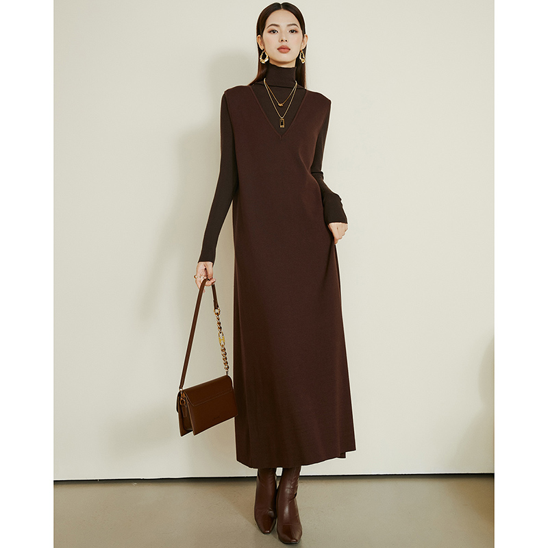 【新品】2025裙子背心美拉德针织连衣裙25062527