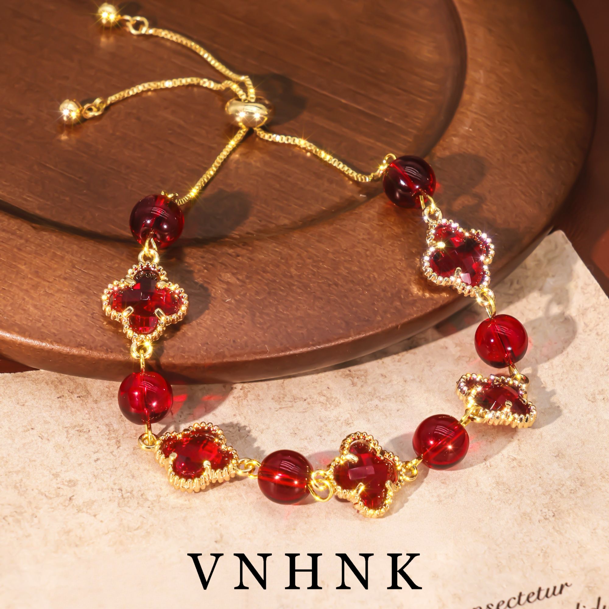 铜合金手链 美可儿   F654   红色(28CM)时尚手链