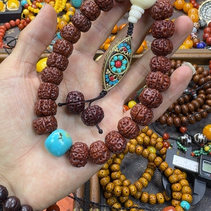 星月菩提吊坠手串