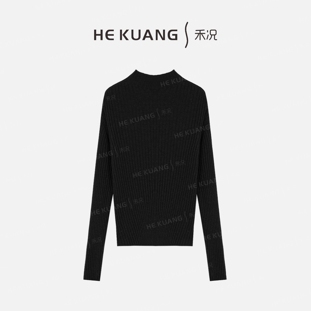 禾况HEKUANG琥珀流光【兜财2.0】羊毛针织简约优雅上衣X653 0585