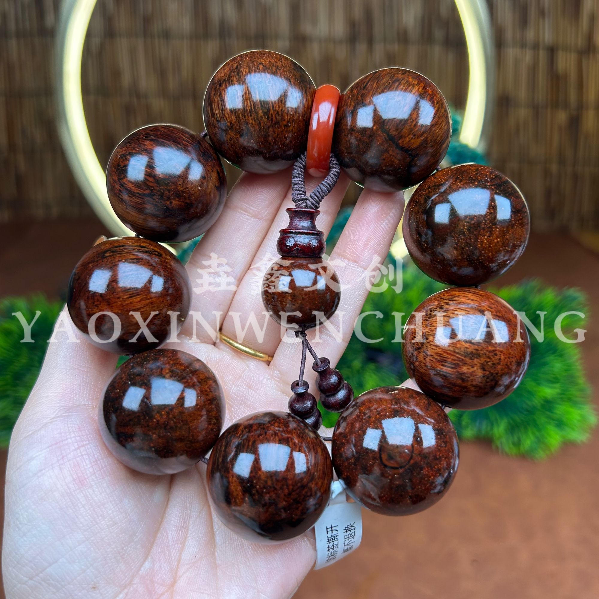 【藏品级】3.0巨无霸一等品海黄手串【643】