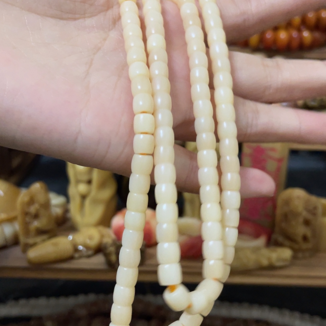 小***柒手串/手链驼骨白色108