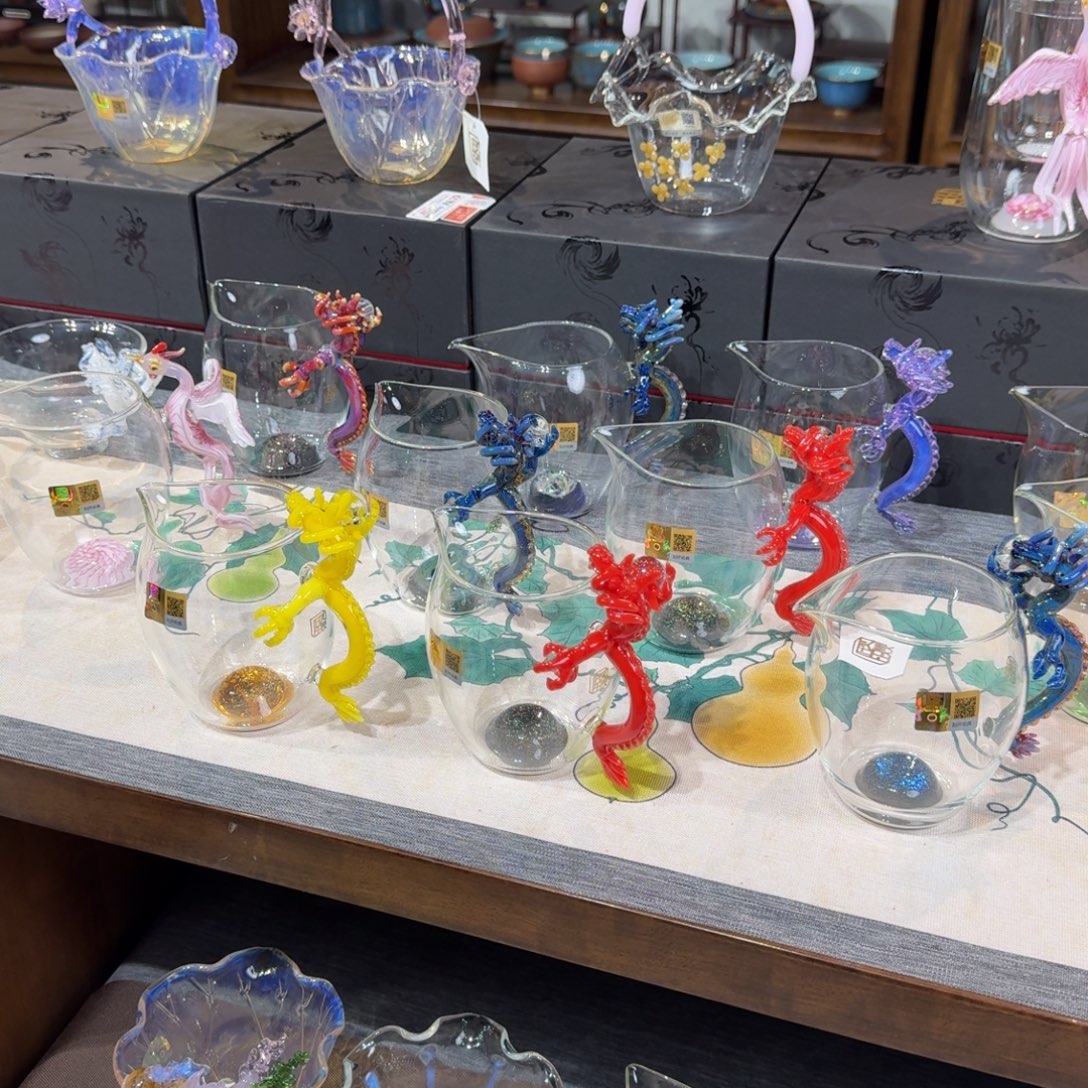 爍***晶焱玻璃公道杯青龙二