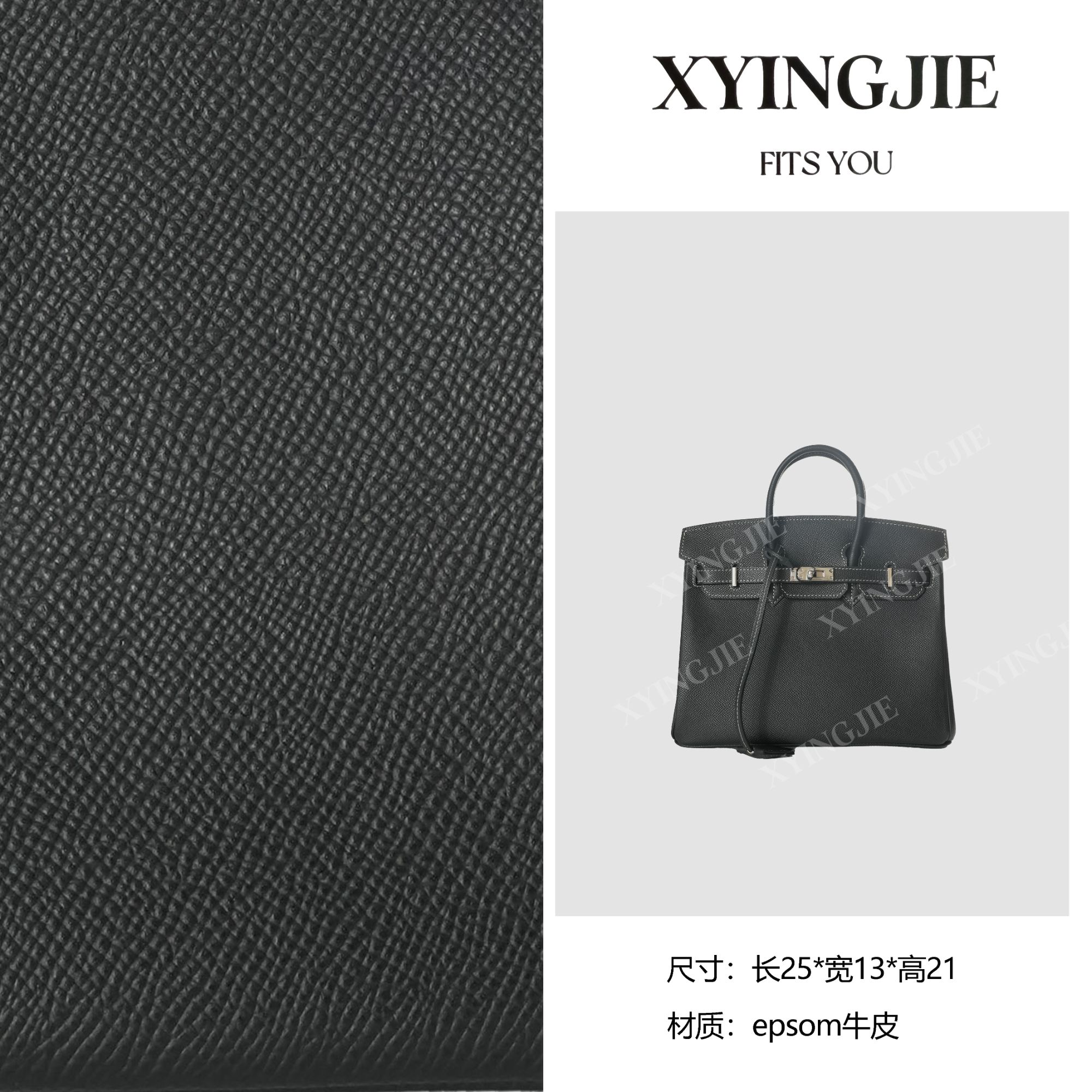 XYINGJIE · 原创设计 真皮高定手提单肩包 BV4011-黑色-银扣