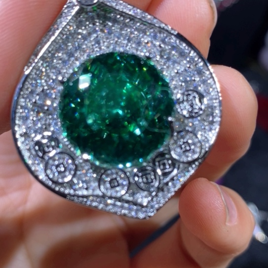 红宝石戒指银S925镶嵌