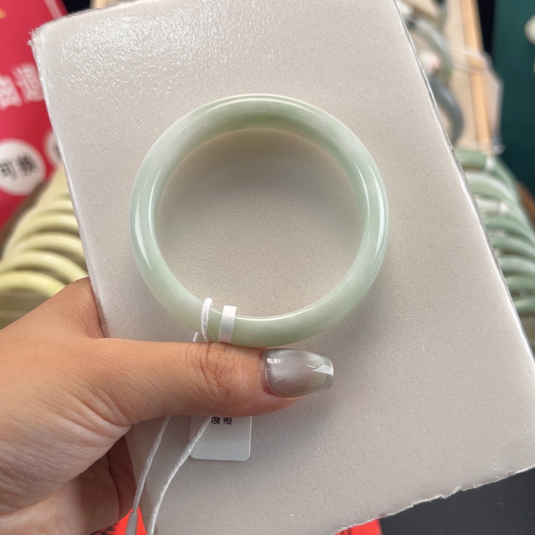 蓝田玉（蛇纹石化大理石玉）手镯未镶嵌静**晨