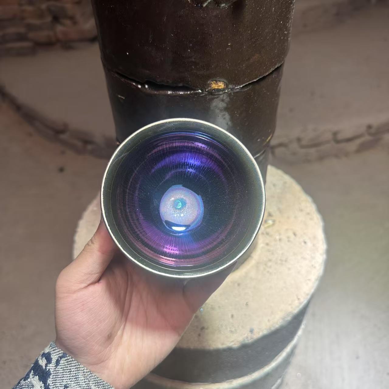 七彩紫毫建窑建盏主人杯