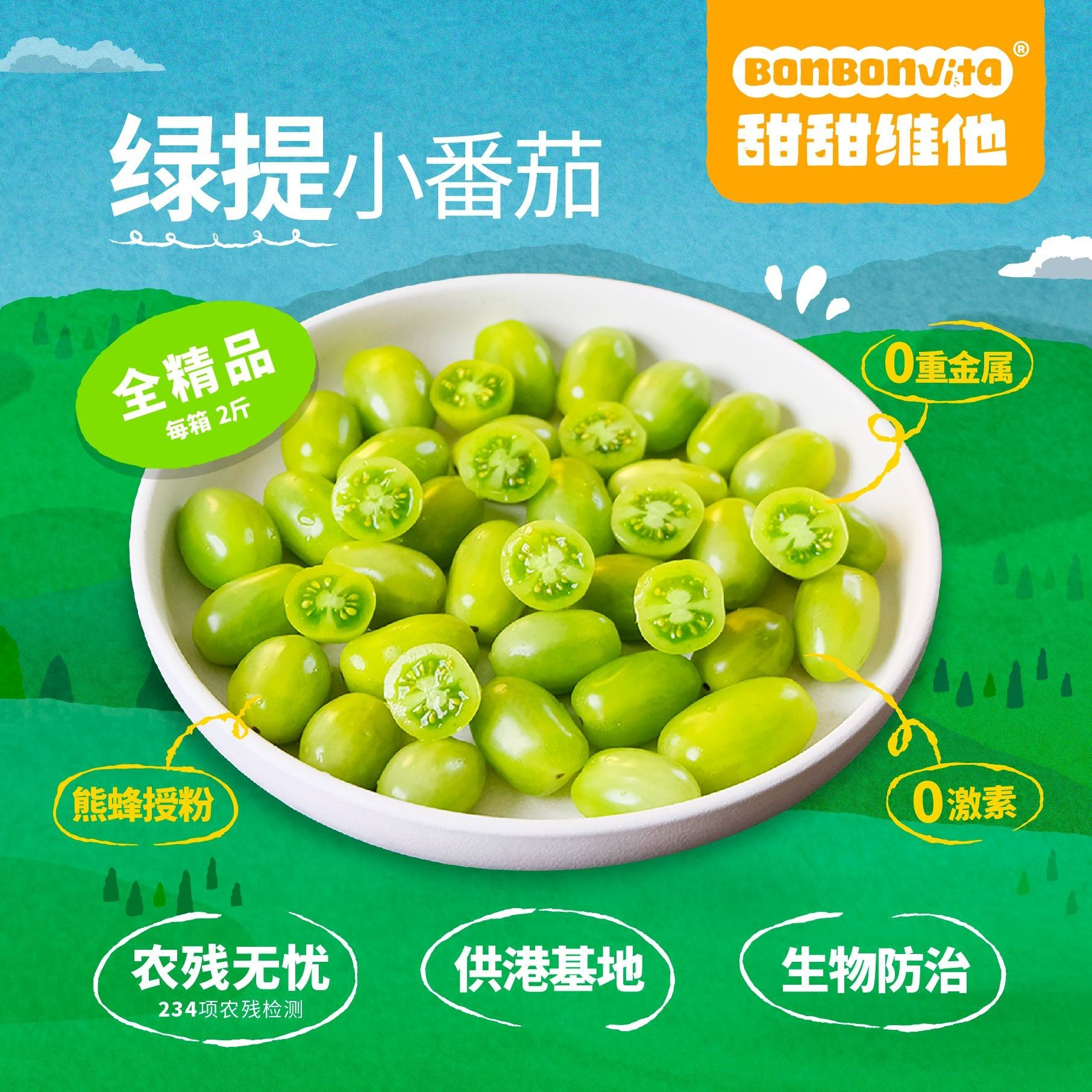BonBonVita绿提小番茄 清新花果香 一口爆汁