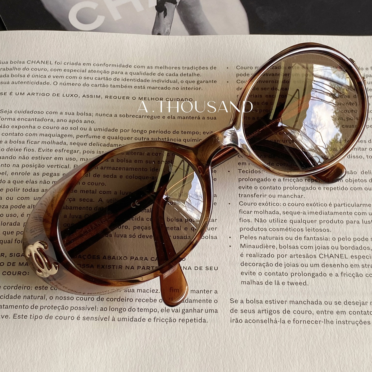 95新 Chanel/香奈儿 玳瑁色椭圆墨镜-46623052