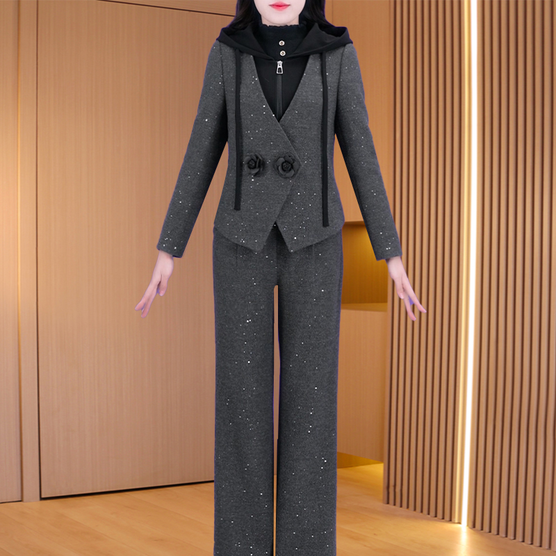 优雅新款气质时尚大气减龄休闲收腰显瘦套裤24110-LS