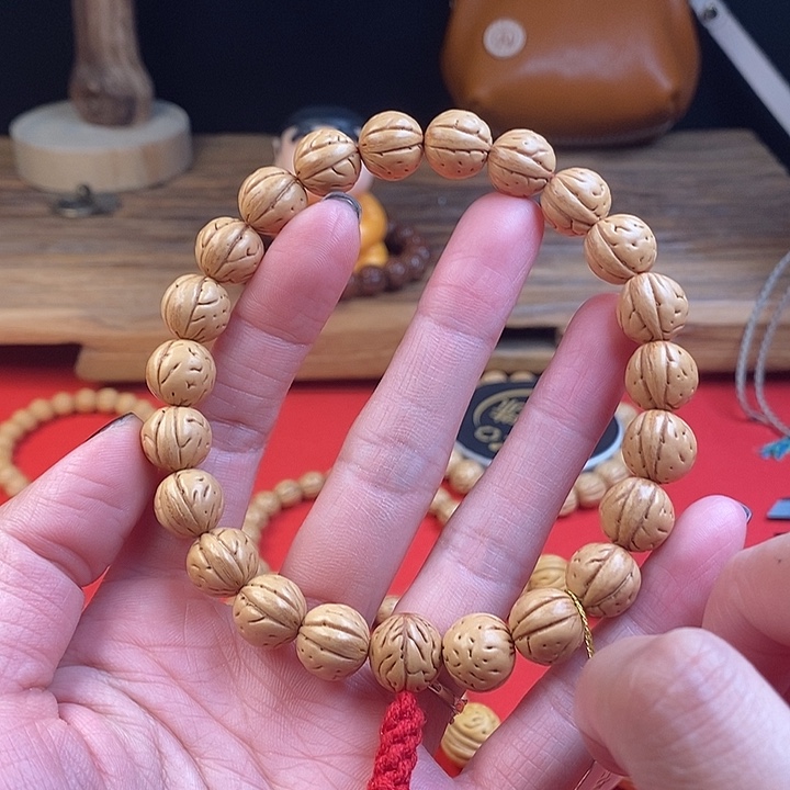 桃核手串混元珠12.5抛光