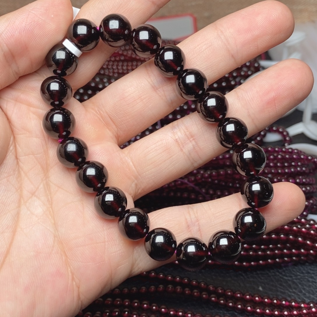 *****石榴石手链未镶嵌卡10➕酒红