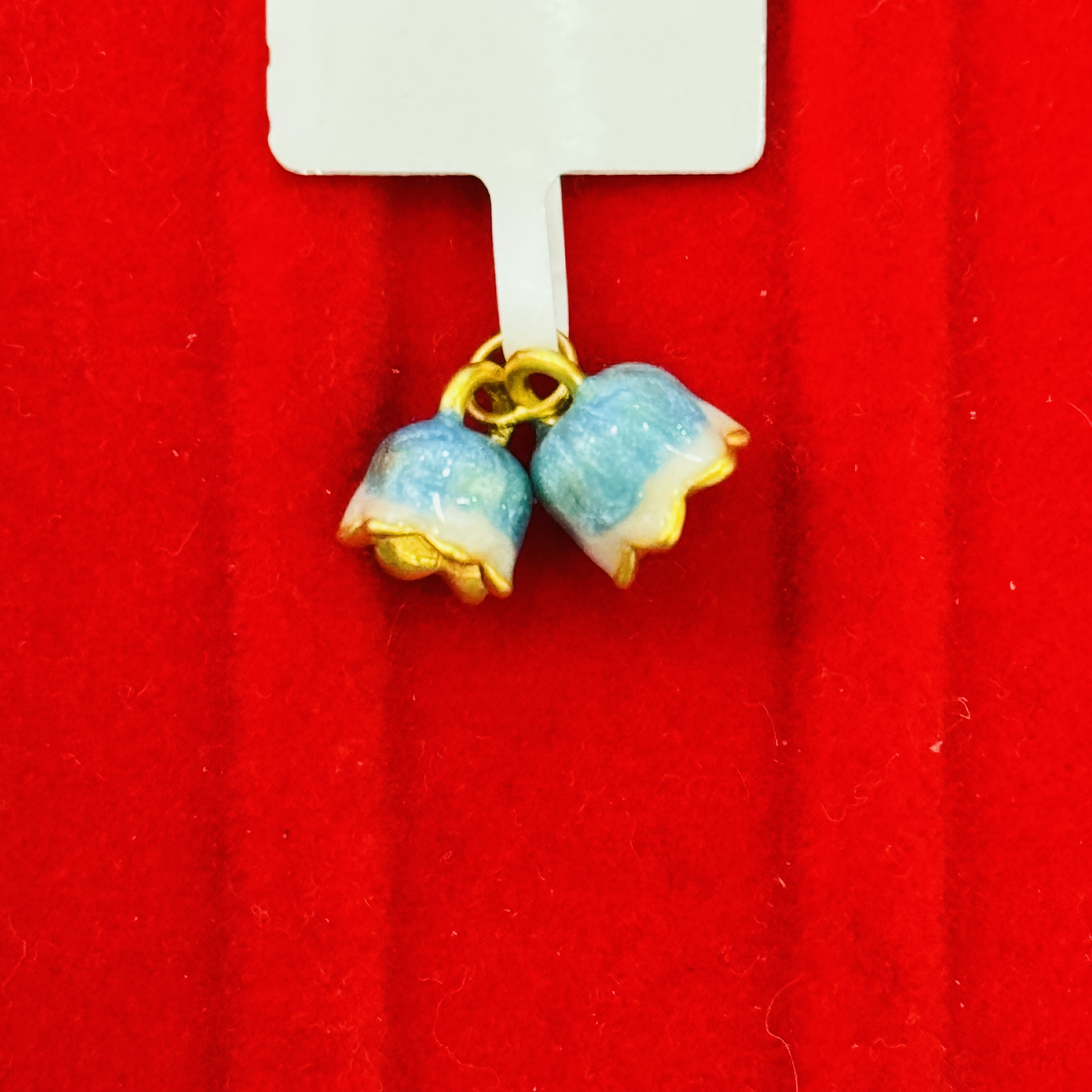 【莹莹专享】足金999饰品 两世欢风铃蓝花吊坠 GP 0.38