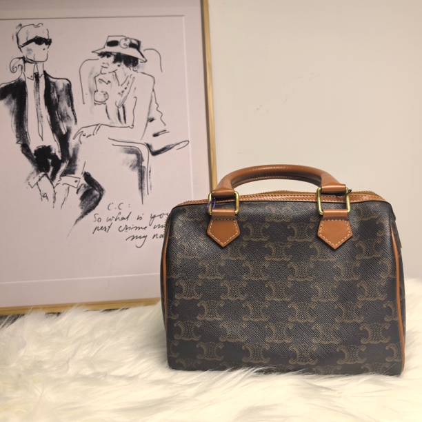 99新 Celine/思琳 经典小号波士顿手提单肩斜挎包