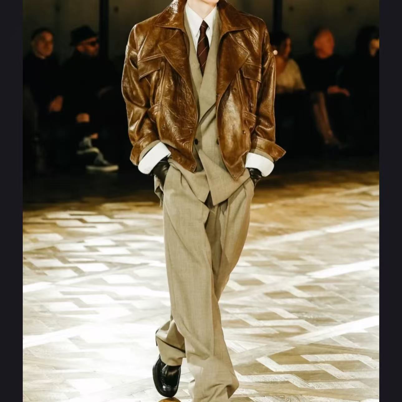 CB-A18500-夏季新款奢潮男士拼色刺绣短袖t恤潮流时尚撞色条纹