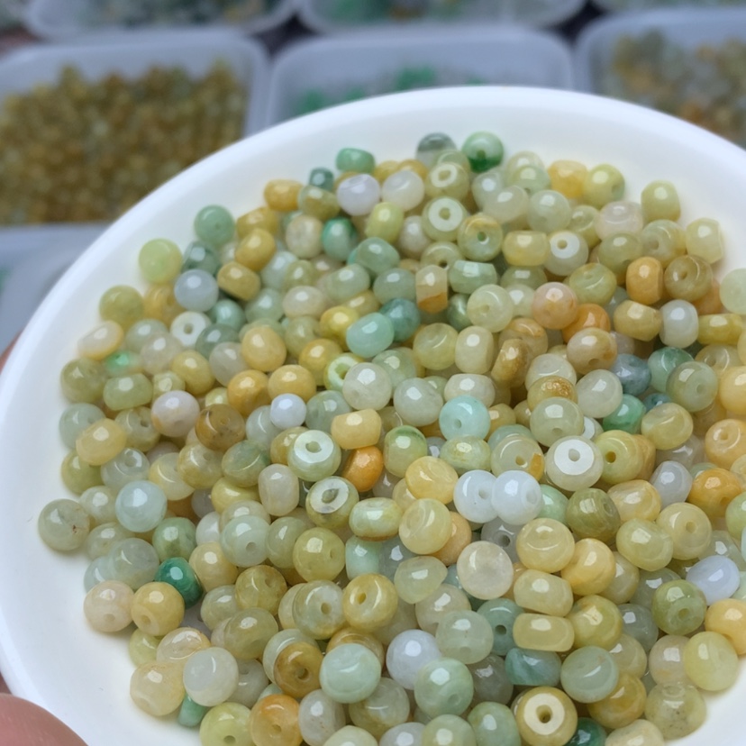 【闪购商品】翡翠手链未镶嵌卡3*6算盘100个