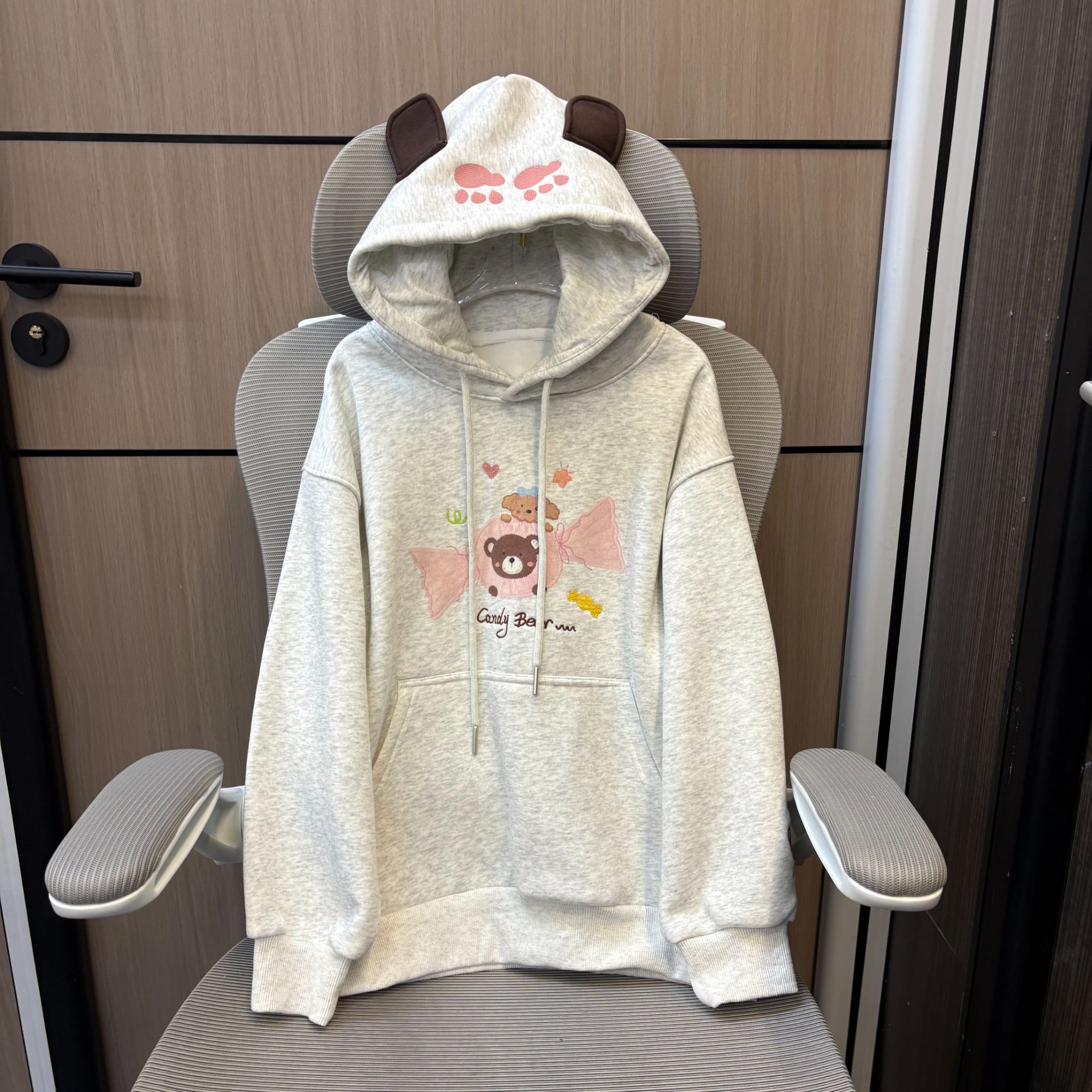 【清货】冬款洋气糖果小熊加绒女童连帽卫衣 F217 217 K