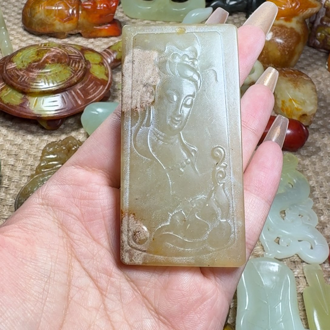 吊坠白玉菩提挂件