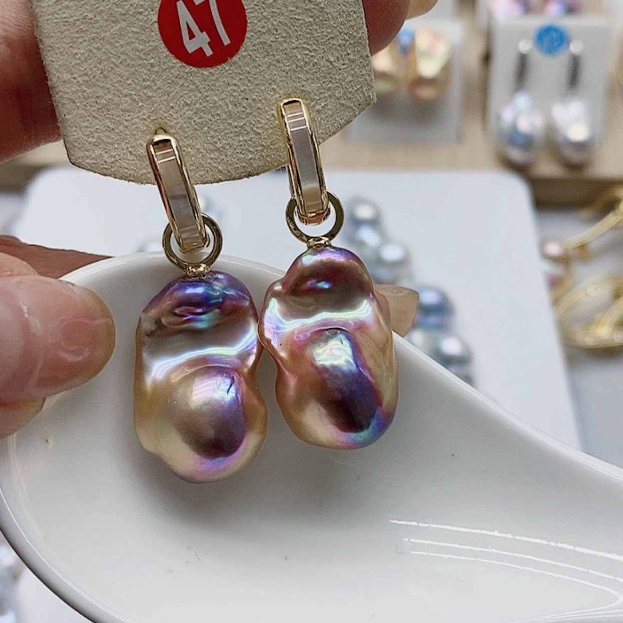 【闪购商品】银S925镶嵌淡水珍珠耳饰