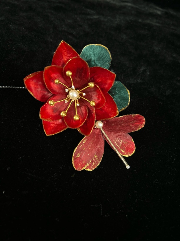 苗族头花手工绒花