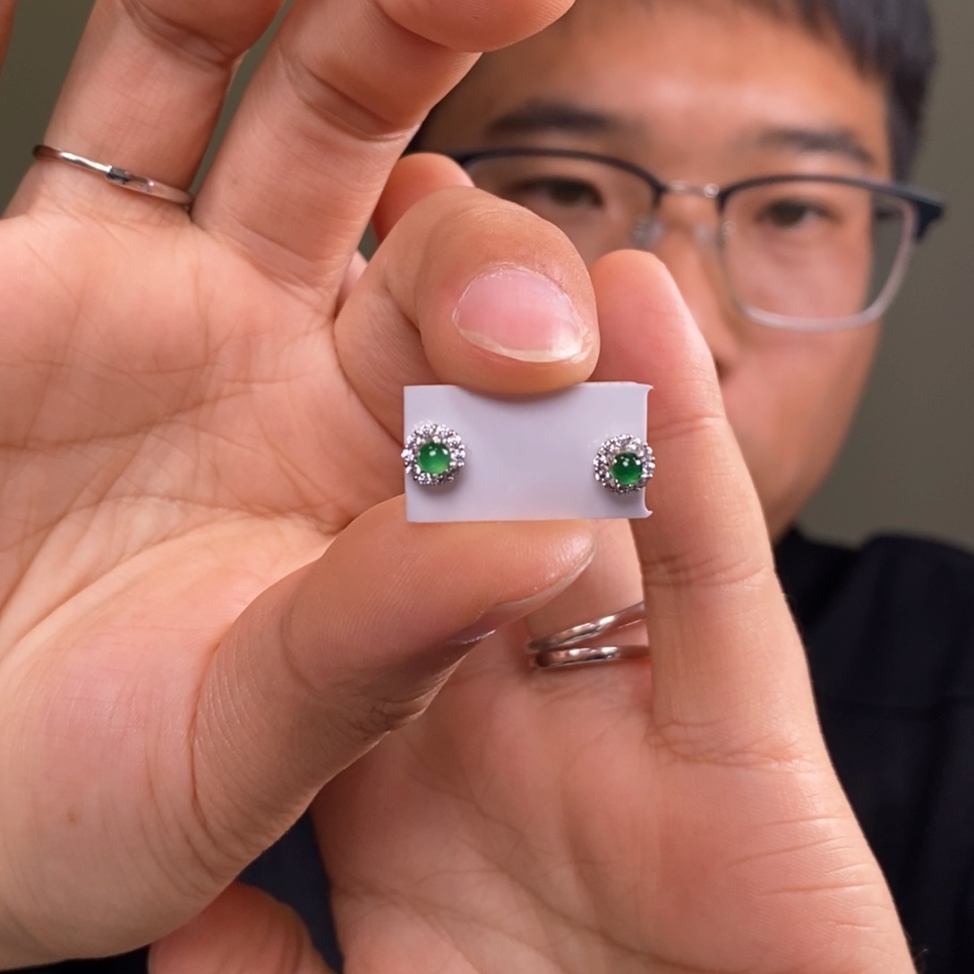 颈饰银S925镶嵌翡翠