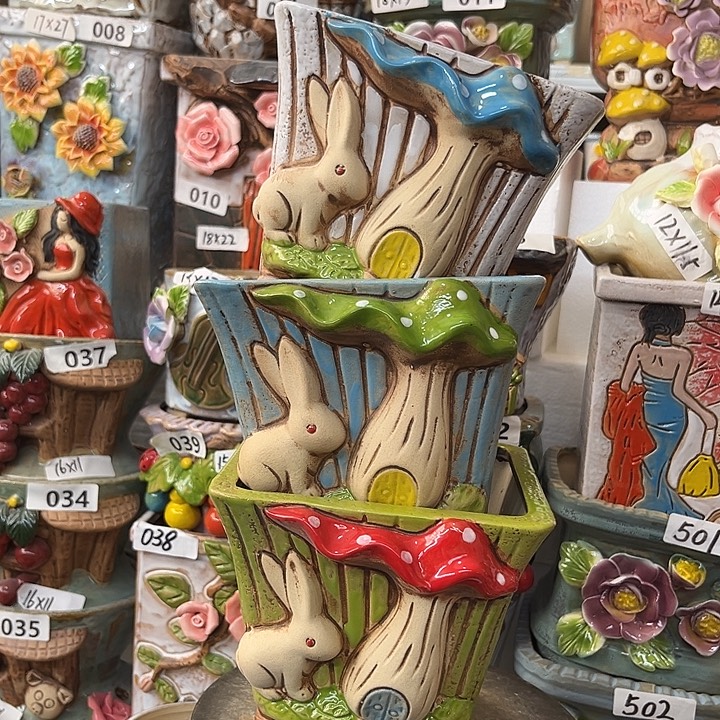 粗陶材质多肉花盆