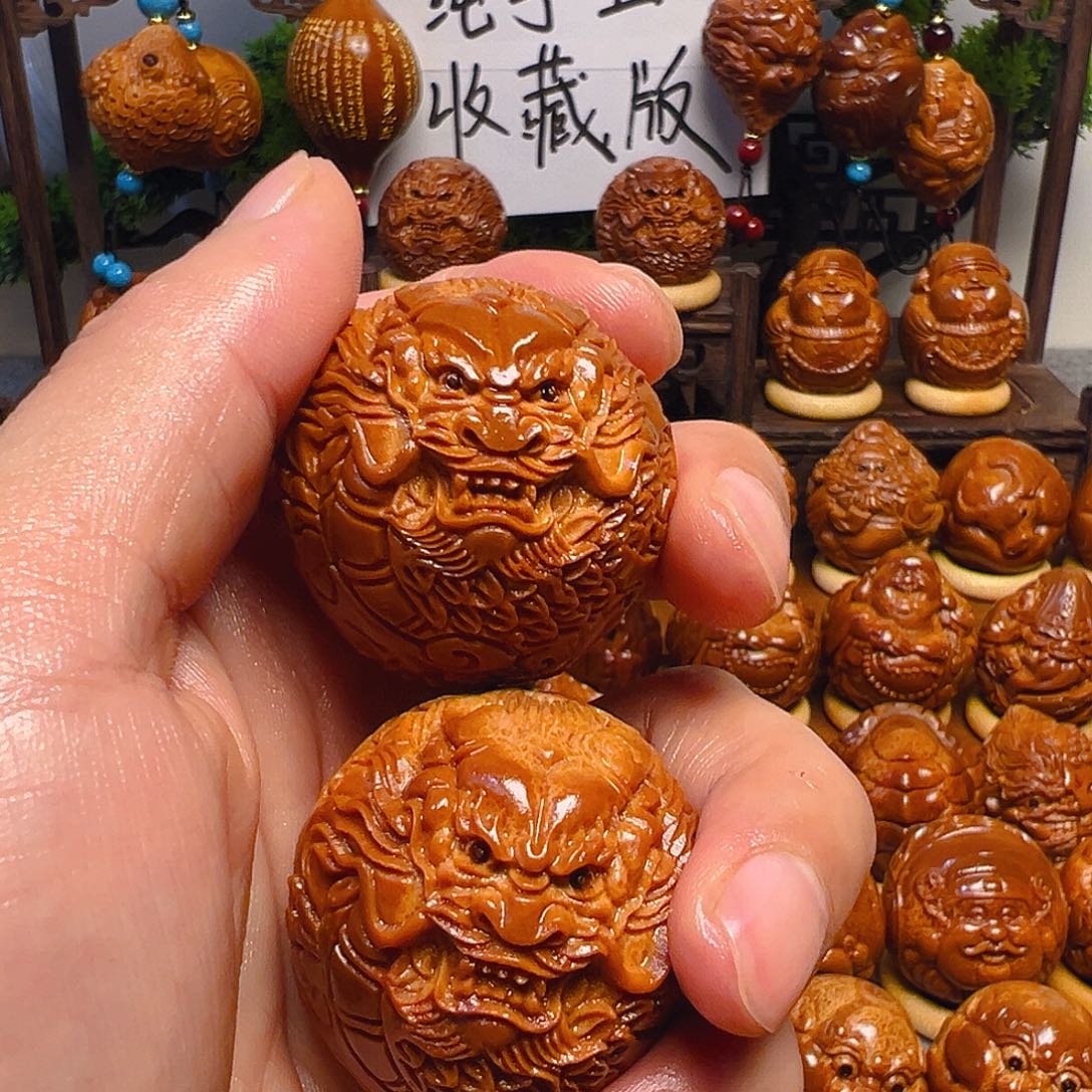 橄榄核手串/手链亮*龙珠一对