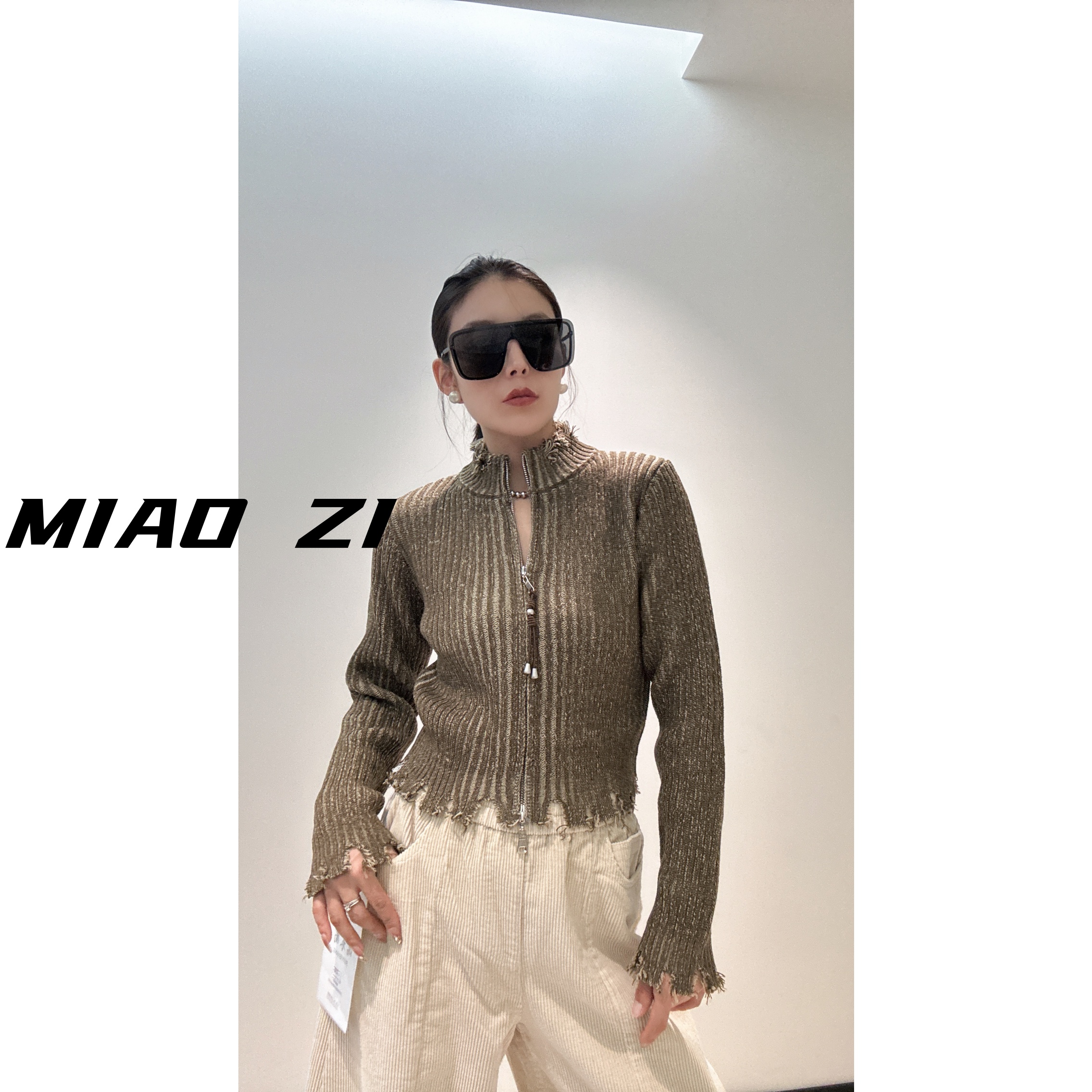 【MIAOZI】冬季新款两穿时尚简约风毛衣