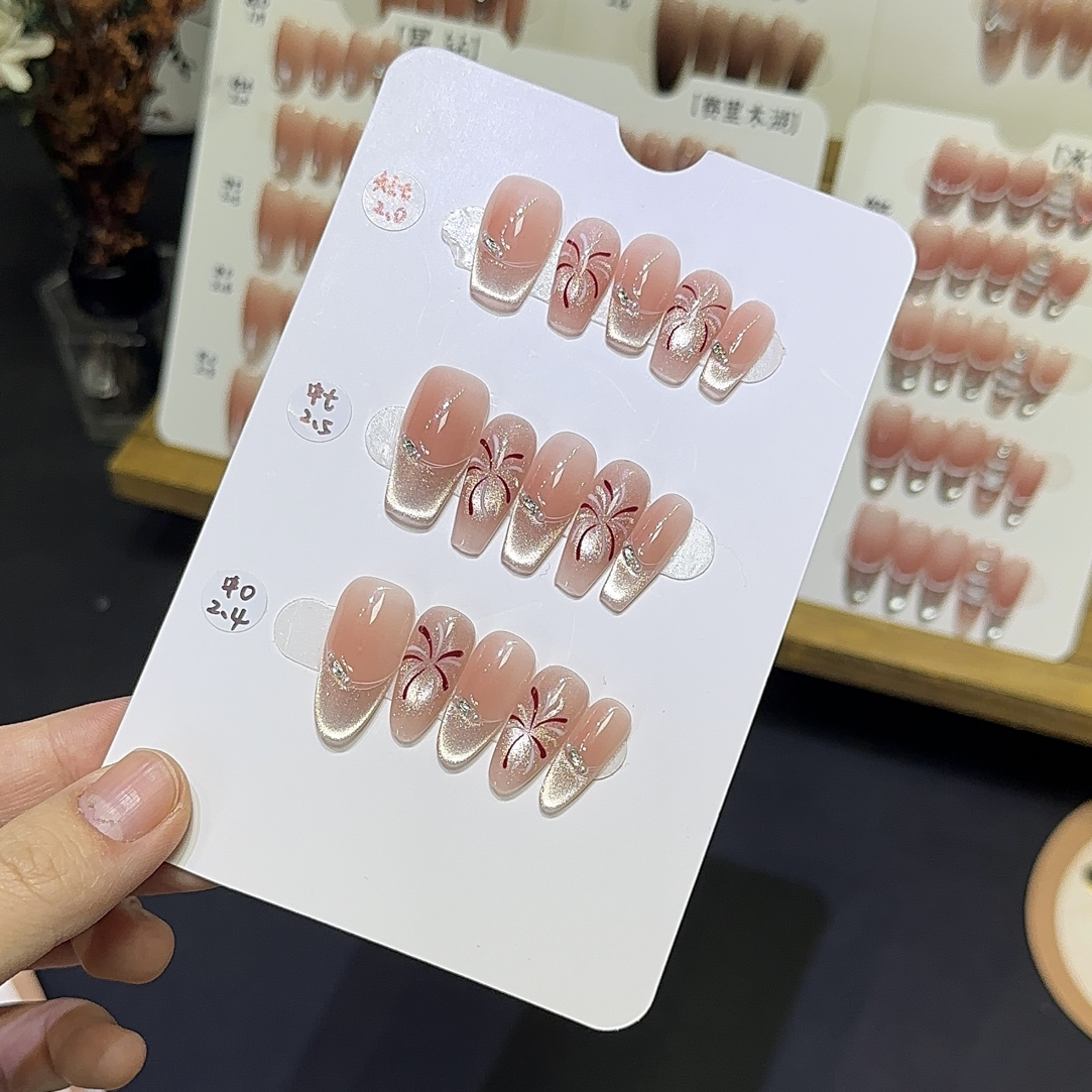 【新年】新款手工定制穿戴甲美甲成品美甲贴片10片
