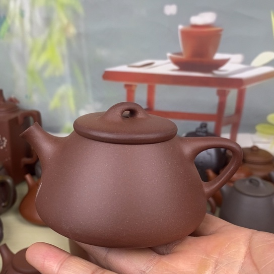 紫砂茶壶风釉原矿紫泥180cc半手工