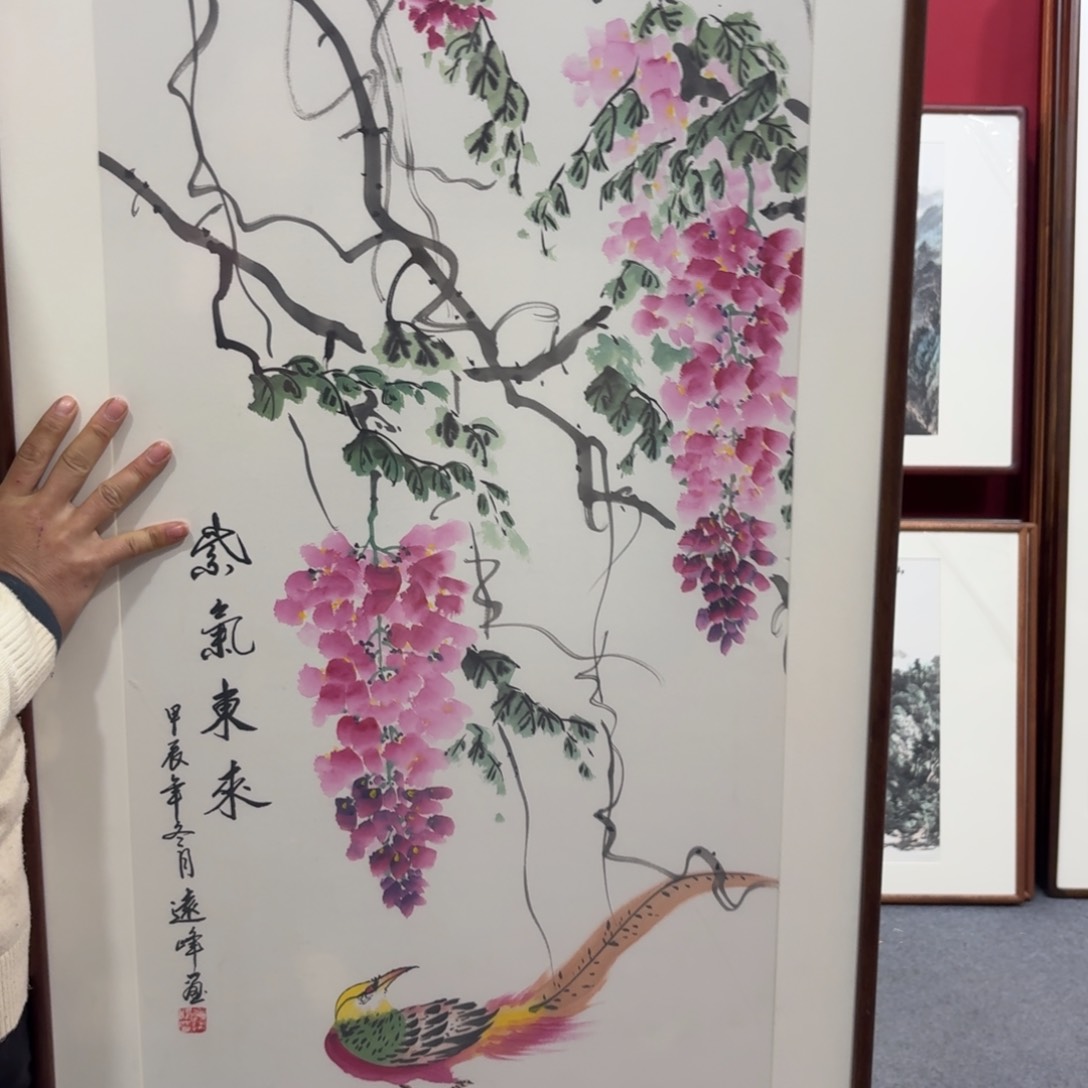 国画带框绘画120/60尺寸