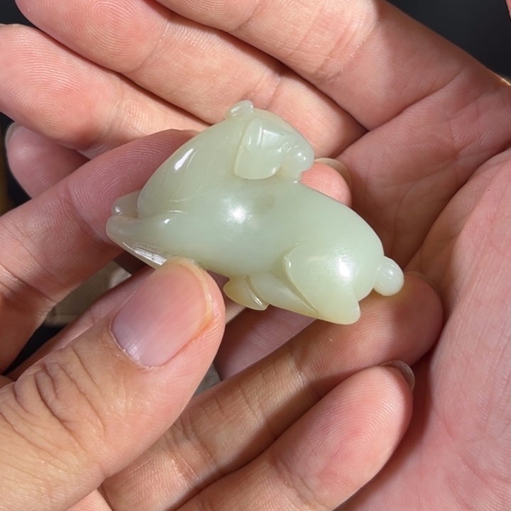 枫***鱼和田玉（糖玉）未镶嵌挂件