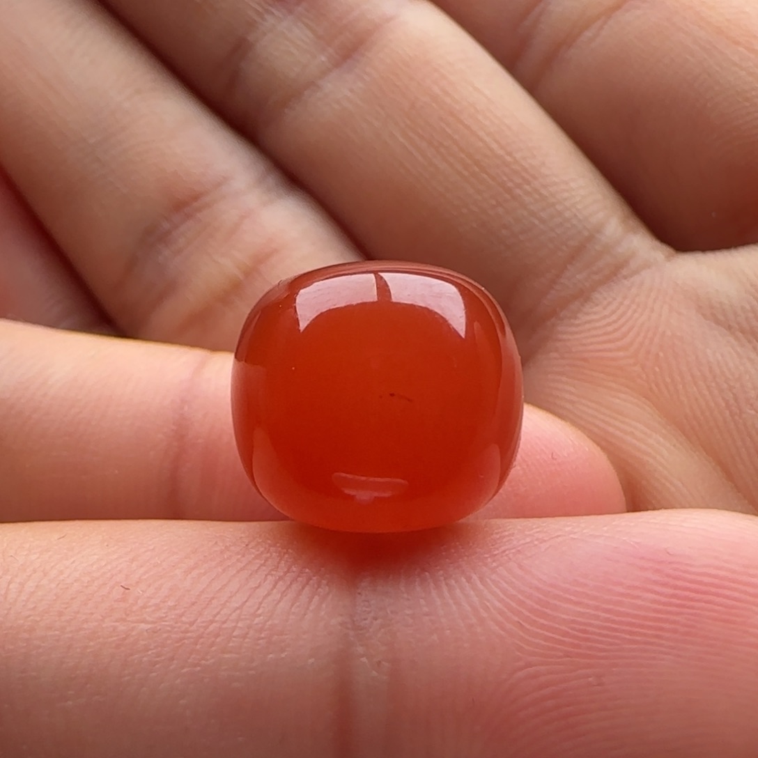 南红玛瑙老型13x 12未镶嵌洞纹