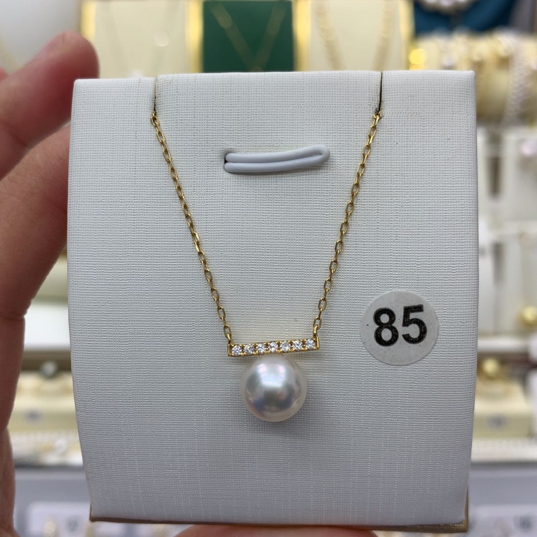 海水珍珠项链18K金镶嵌