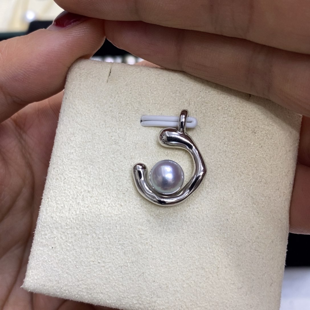 海水珍珠吊坠(不含链)银S925镶嵌