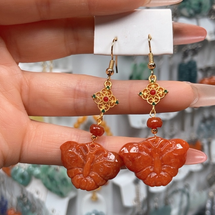 【闪购商品】翡翠耳饰银S925镶嵌优化